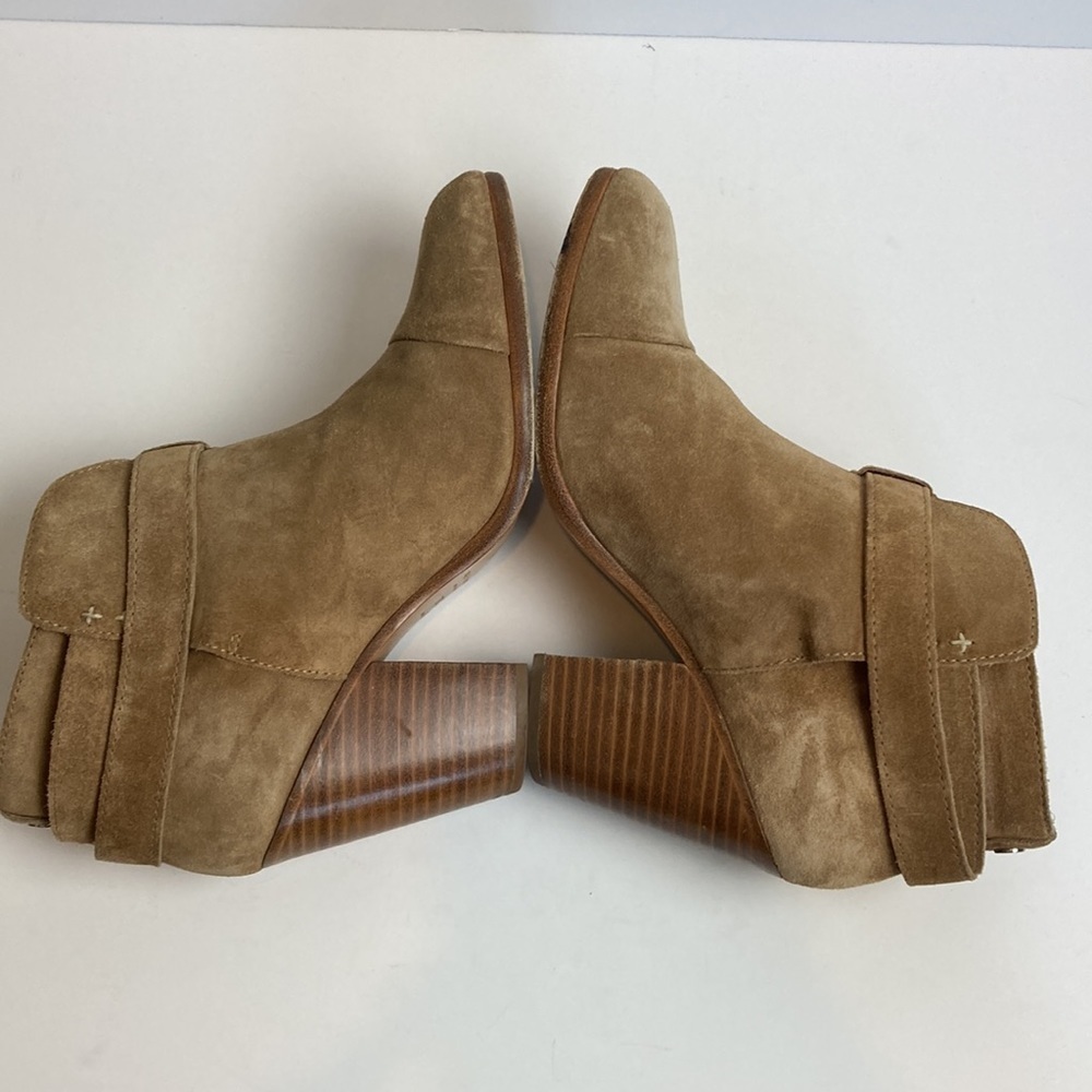Rag & Bone Harrow Leather Ankle Boots Stone Suede Tan 38.5 EU 8.5 US Neutral - Picture 16 of 16